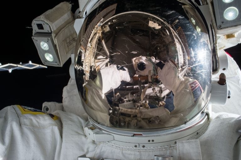 NASA astronaut in space