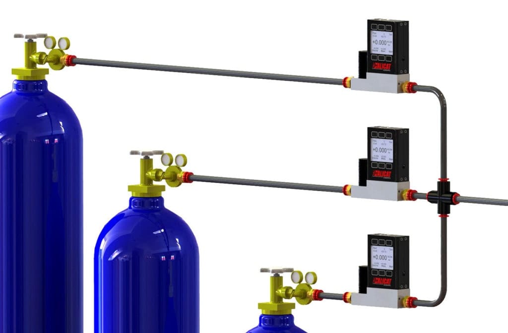 Gas Mixing solutions with Alicat Mass Flow Controllers equipment solutions.